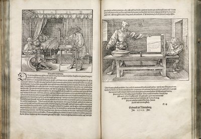 Ilustración de los Cuatro Libros sobre la Proporción Humana, 1528 de Albrecht Dürer