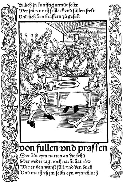 Ilustración del libro Nave de los Locos de Sebastian Brant, 1494 de Albrecht Dürer