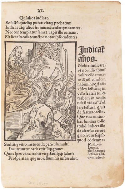 Ilustración para el libro La nave de los necios de Sebastian Brant, 1494 de Albrecht Dürer