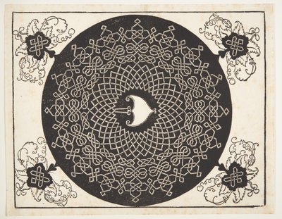 Patrón de cordón entrelazado con centro en forma de corazón de Albrecht Dürer