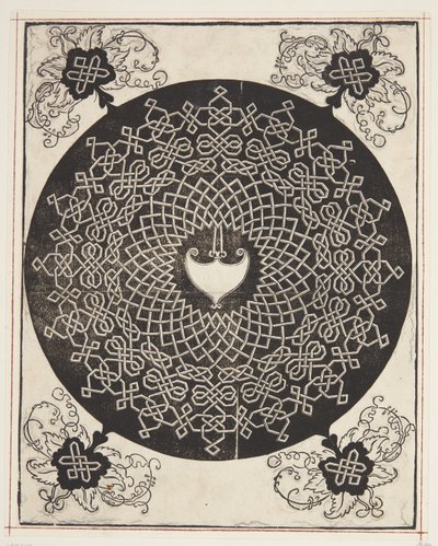 Patrón de cordón entrelazado con centro en forma de corazón de Albrecht Dürer