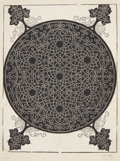 Patrón de cuerda entrelazada con siete estrellas hexagonales de Albrecht Dürer
