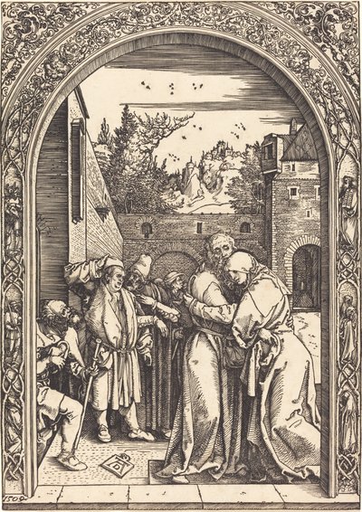 Joaquín y Ana en la Puerta Dorada de Albrecht Dürer