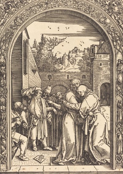 Joaquín y Ana en la Puerta Dorada, 1504 de Albrecht Dürer