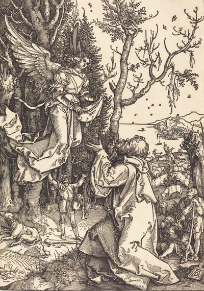 Joaquín y el Ángel, c. 1504 de Albrecht Dürer