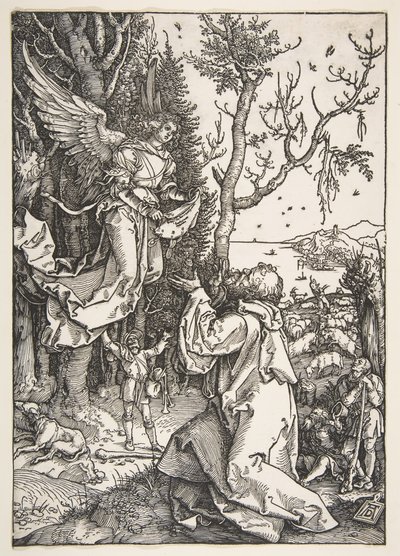Joaquín y el Ángel, de La Vida de la Virgen, ca. 1504 de Albrecht Dürer