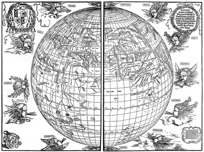 Mapa del mundo de Johannes Stabius de Albrecht Dürer