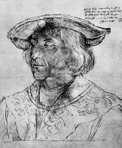 Kaiser Maximiliano I, 1518, 1936 de Albrecht Dürer