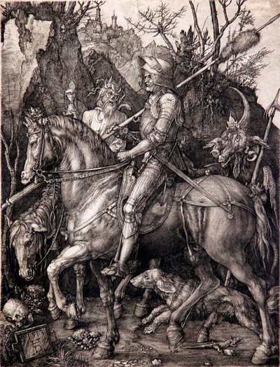 El caballero, la muerte y el diablo de Albrecht Dürer
