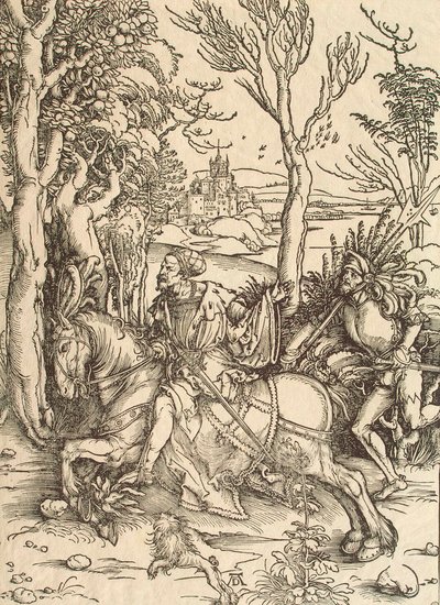 Caballero y Lansquenete, c. 1497 de Albrecht Dürer