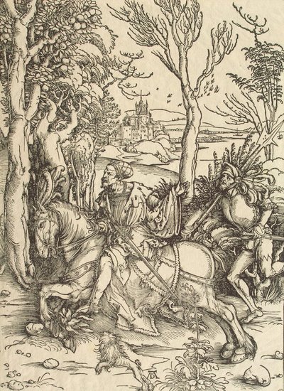 Caballero y Lansquenete, c. 1497 de Albrecht Dürer