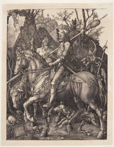 Caballero, muerte y diablo de Albrecht Dürer