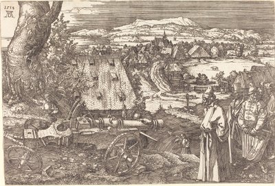 Paisaje con un cañón, 1518 de Albrecht Dürer