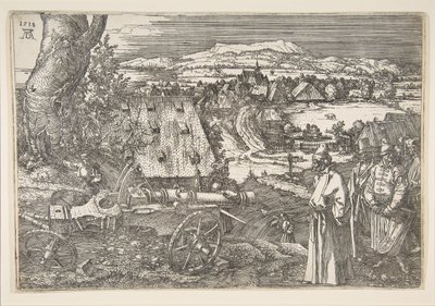 Paisaje con un cañón de Albrecht Dürer