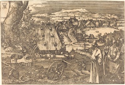 Paisaje con el cañón de Albrecht Dürer