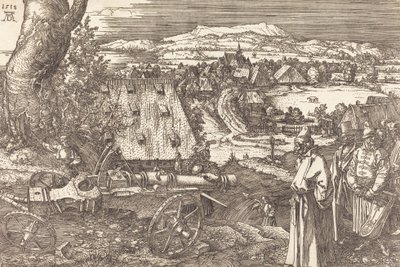 Paisaje con el cañón, 1518 de Albrecht Dürer