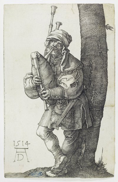 El gaitero (Bartsch 91) de Albrecht Dürer