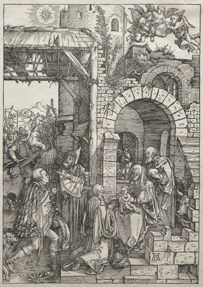 Vida de la Virgen: Adoración de los Magos, 1504-1505 de Albrecht Dürer