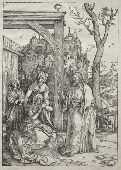 Vida de la Virgen: Cristo se despide de su madre de Albrecht Dürer
