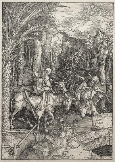 Vida de la Virgen: La huida a Egipto de Albrecht Dürer