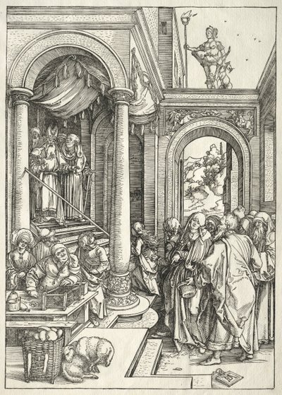 Vida de la Virgen: Presentación de la joven Virgen en el Templo, 1504-1505 de Albrecht Dürer