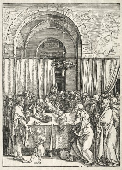 Vida de la Virgen: Rechazo del Sacrificio de Joaquín, 1504-1505 de Albrecht Dürer