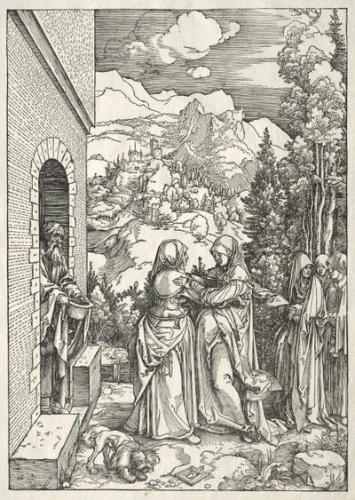 Vida de la Virgen: La Visitación, 1504-1505 de Albrecht Dürer