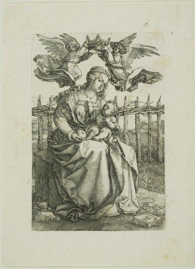 Madonna coronada por dos ángeles de Albrecht Dürer