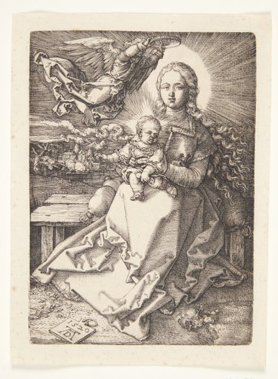 Madonna coronada por un ángel de Albrecht Dürer