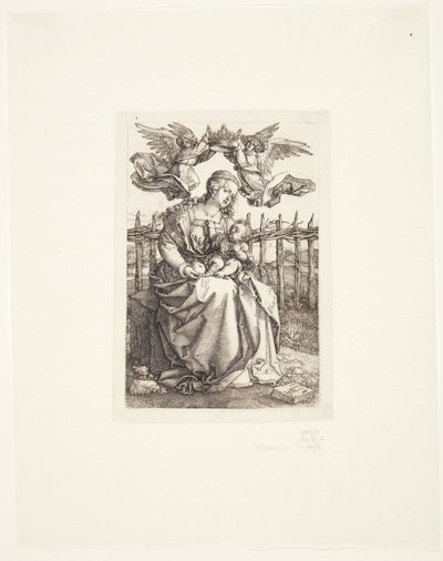 Madonna coronada por dos ángeles de Albrecht Dürer