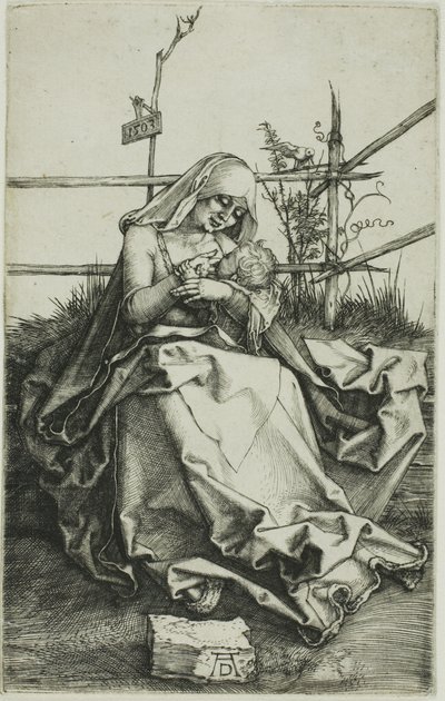 Madonna en un banco de hierba de Albrecht Dürer