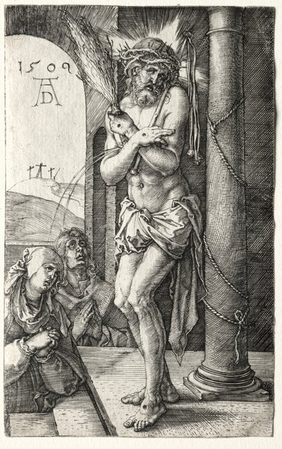 Hombre de Dolores junto a la Columna de Albrecht Dürer