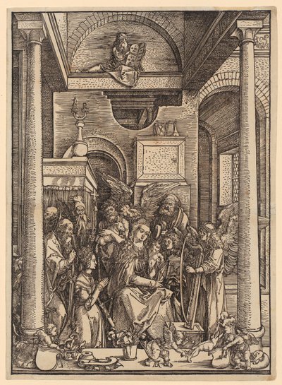 La devoción mariana, lámina 20 de la serie «La vida de María» de Albrecht Dürer