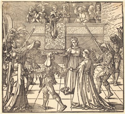 Baile de máscaras con antorchas de Albrecht Dürer