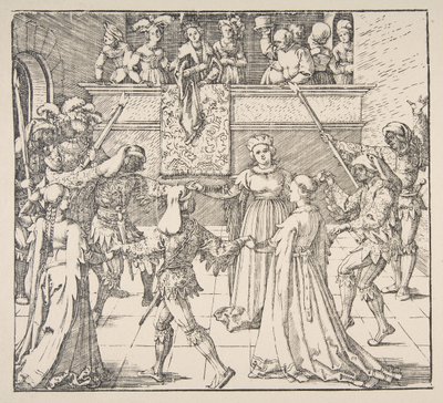Baile de máscaras con antorchas de Albrecht Dürer
