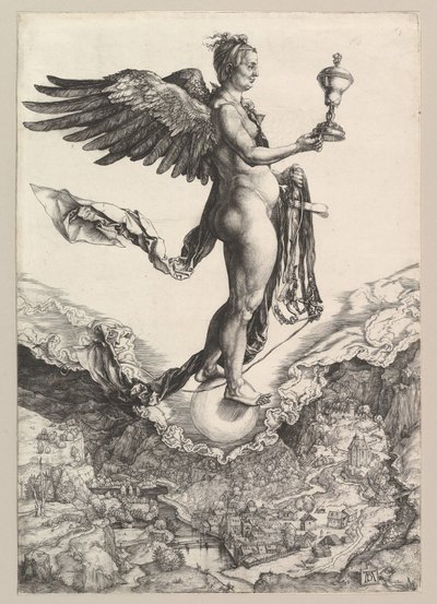 Némesis La Gran Fortuna, 1501-2 de Albrecht Dürer