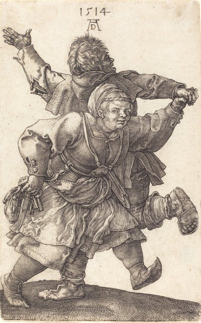 Pareja de campesinos bailando de Albrecht Dürer