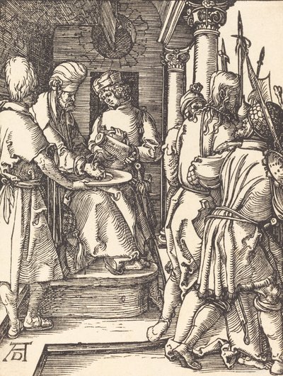 Pilato lavándose las manos, probablemente c. 1509-1510 de Albrecht Dürer