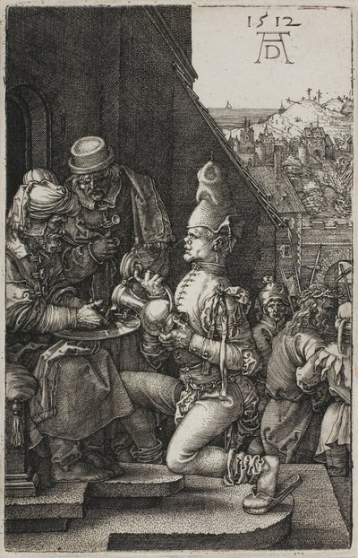 Pilato lavándose las manos, de La Pasión Grabada de Albrecht Dürer