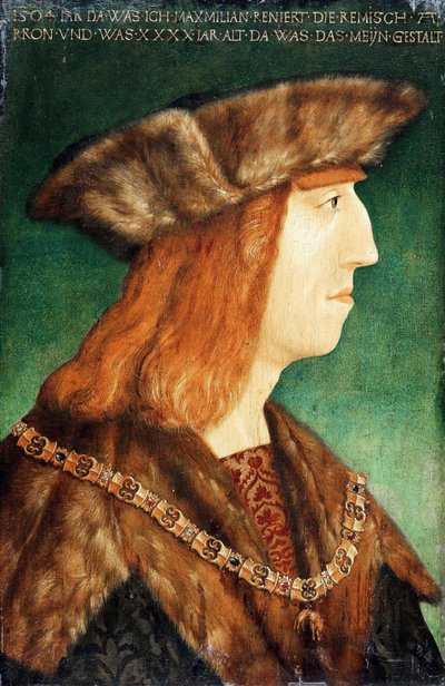 Retrato del Emperador Maximiliano I 1459-1519, después de 1504 de Albrecht Dürer
