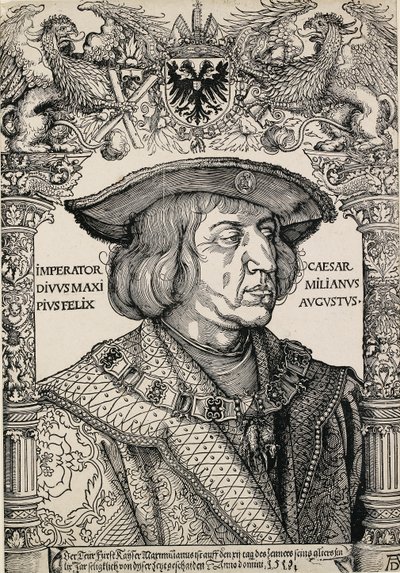 Retrato del Emperador Maximiliano I, c. 1519 de Albrecht Dürer