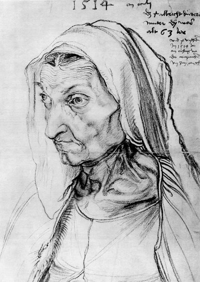 Retrato de la madre del artista, 1514 de Albrecht Dürer