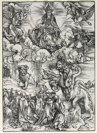 Revelación de San Juan: Bestia con cuernos de carnero, 1511 de Albrecht Dürer