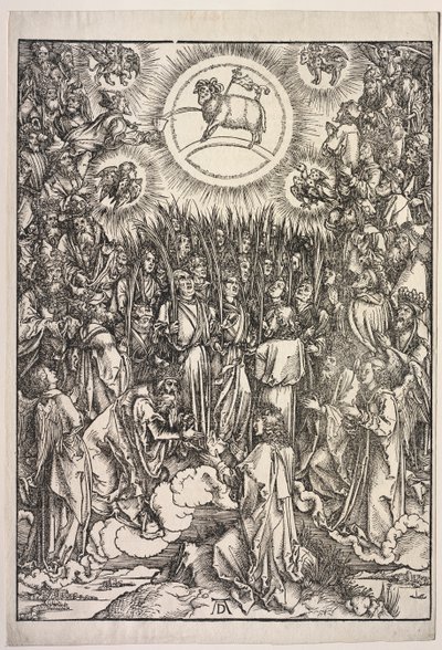 Revelación de San Juan: La adoración del Cordero de Albrecht Dürer
