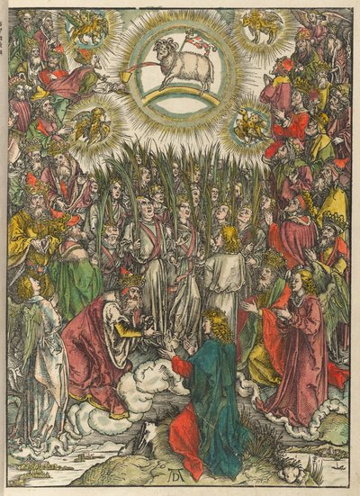 Apocalipsis de San Juan: La adoración del Cordero de Albrecht Dürer