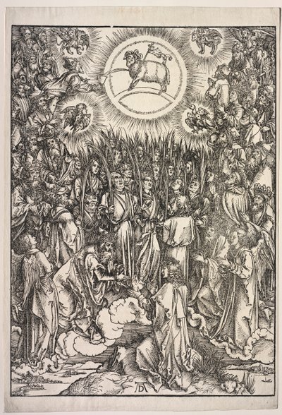 Revelación de San Juan: La adoración del cordero, 1511 de Albrecht Dürer