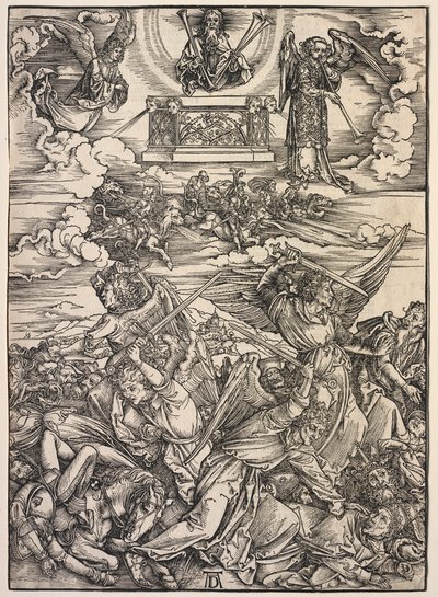 Revelación de San Juan: Los cuatro ángeles destructores de Albrecht Dürer