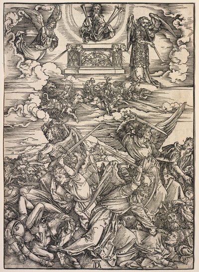 Revelación de San Juan: Los Cuatro Ángeles Destructores, 1511 de Albrecht Dürer
