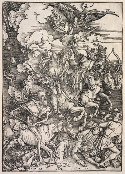 Revelación de San Juan: Los cuatro jinetes de Albrecht Dürer