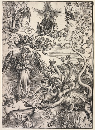 Revelación de San Juan: La Mujer Vestida del Sol, 1511 de Albrecht Dürer